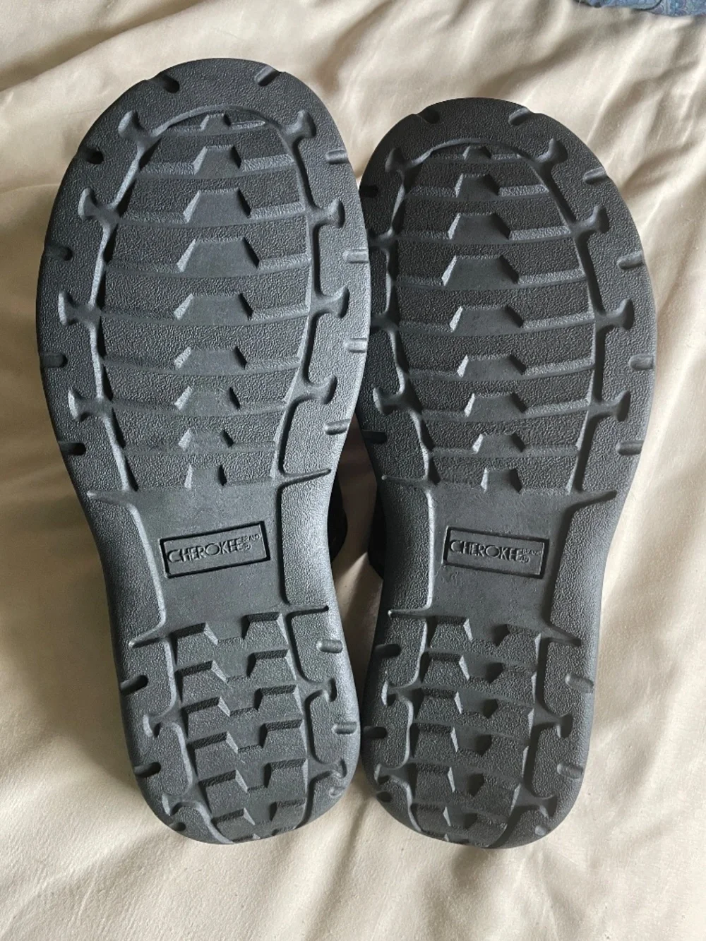 Mens CHEROKEE Brown Leather Sandals Slides Slippers - Size 12 - BRAND NEW!
